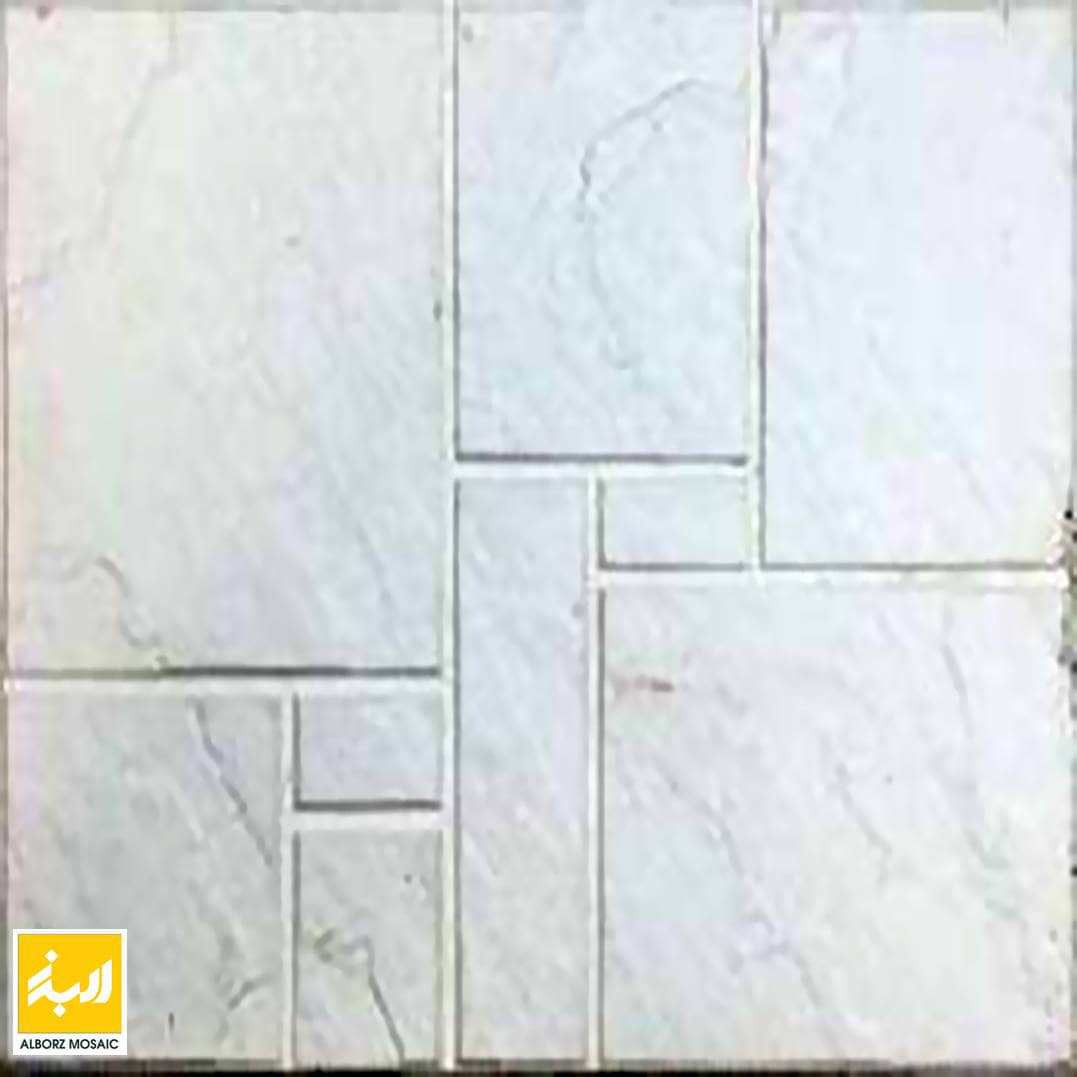 بتن اکسپورز کف طرح پارسه / موزاییک پلیمری طرح پارسه ابعاد 40/60 رنگ طوسی