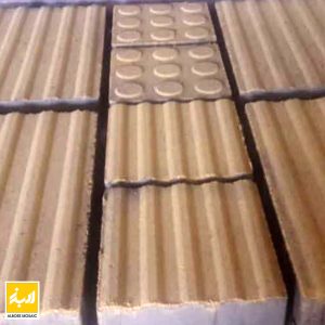 کفپوش بتنی پرسی زرد شیاردار 40/40/6