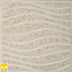 موزاییک پرسی طرح دار/ طرح موج  سنگ گرانیت و آذرشهر ( سماقی )