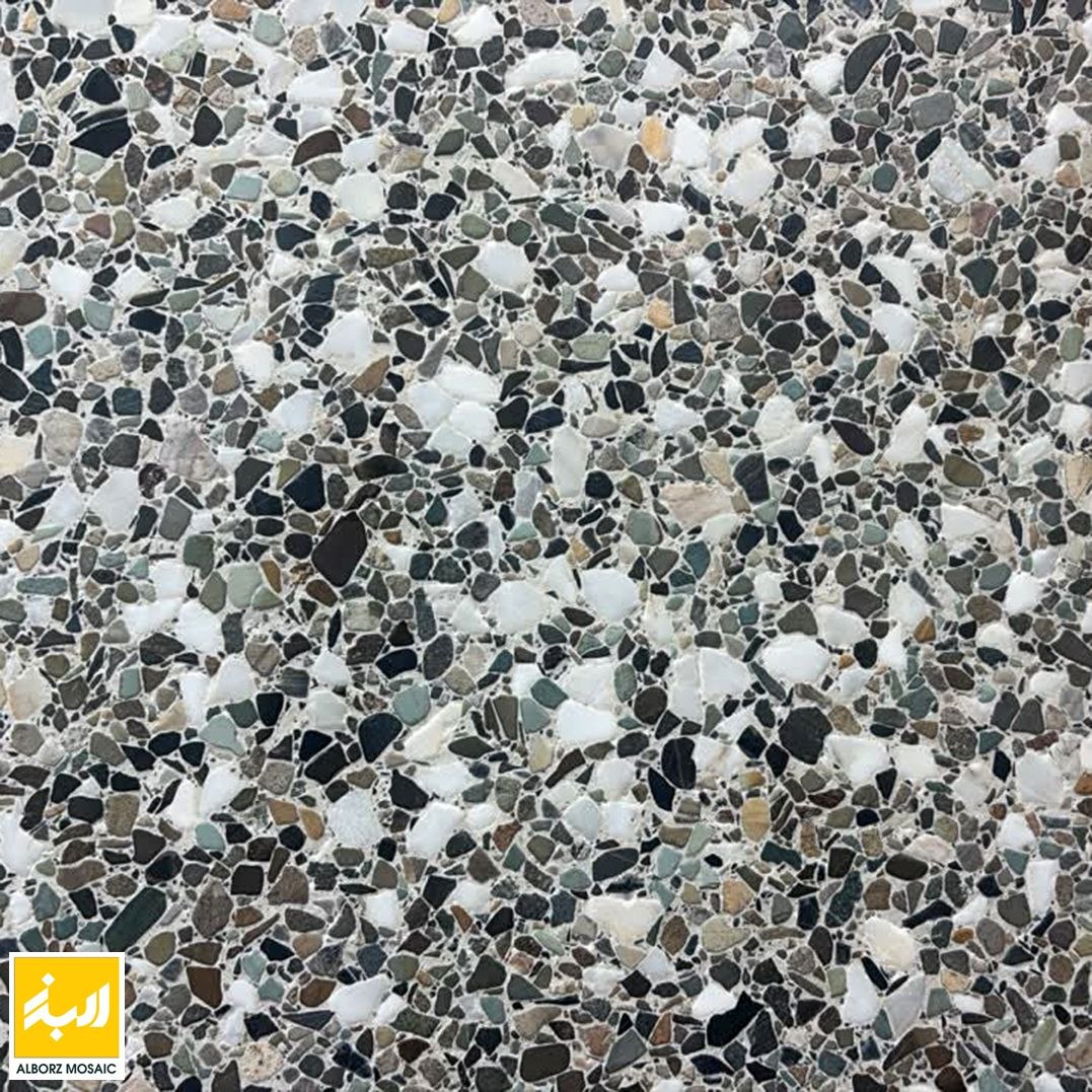 واش بتن آنتیک سنگ رودخانه ای طرح دریا