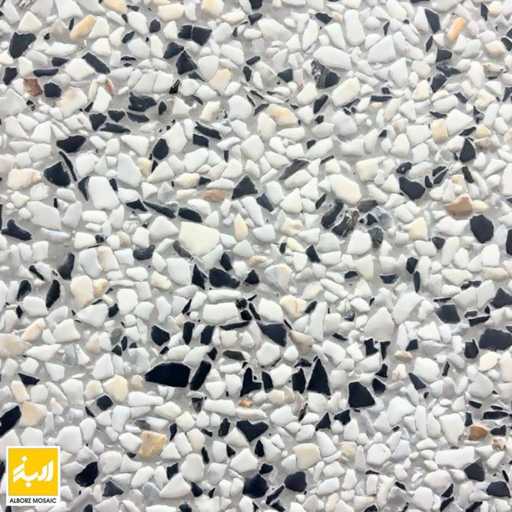 واش بتن آنتیک سنگ سفید مشکی گرانیت 30/60