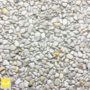 واش بتن آنتیک طرح دریا سنگ سفید زمینه طوسی ابعاد 30/60